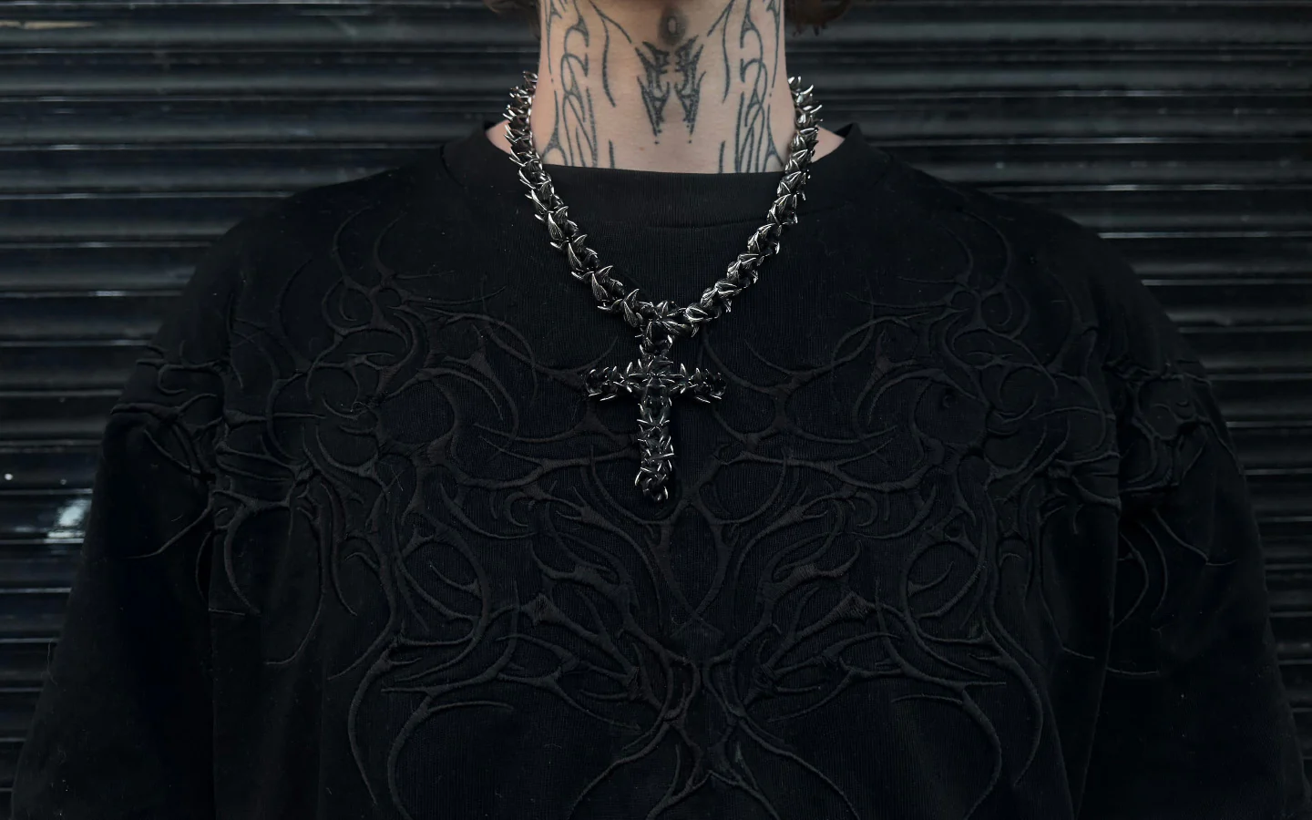 Infinity Necklace Large Cross - Image 3